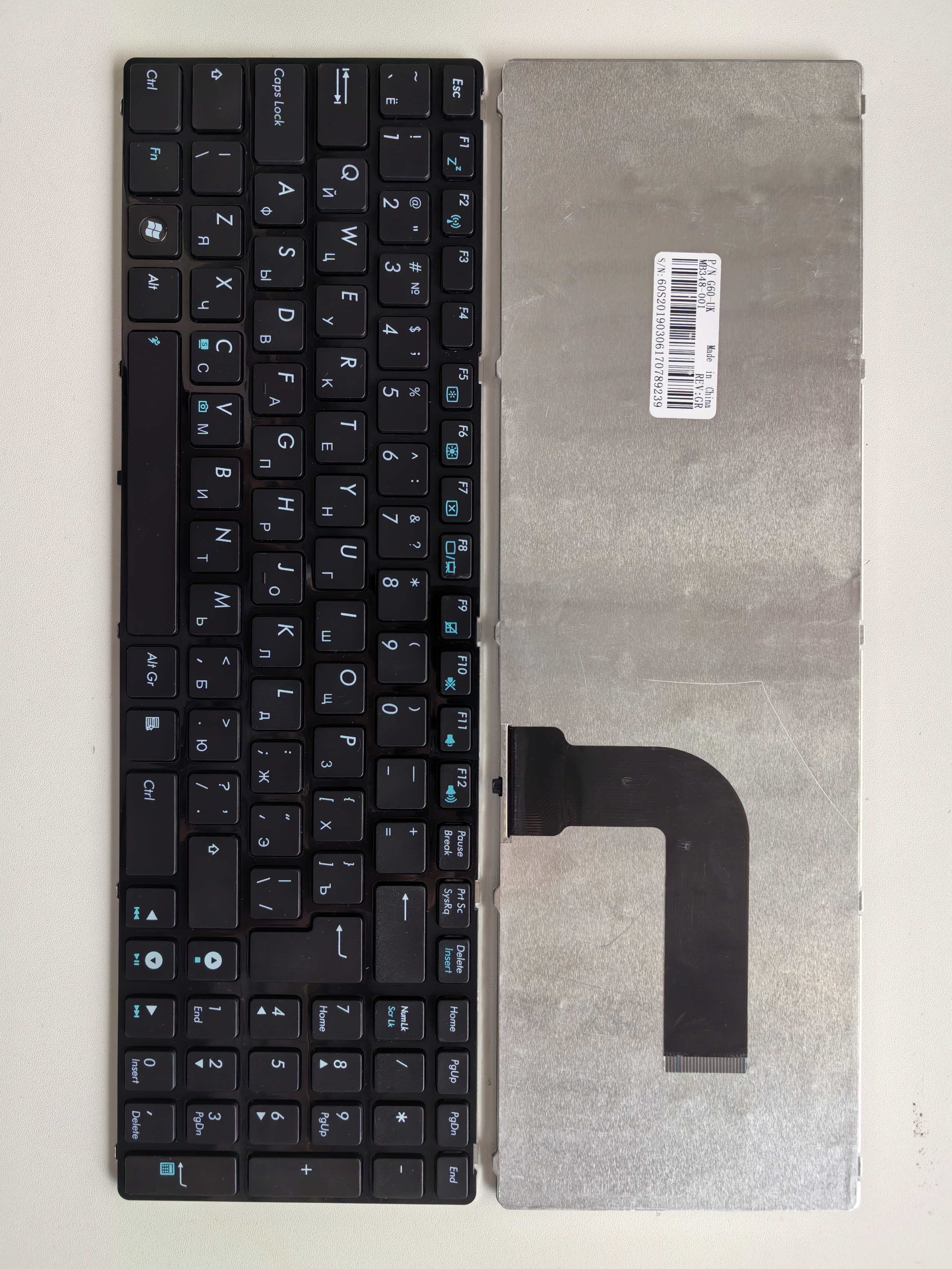 Picture of New Replacement Laptop Keyboard For ASUS K52/K53S/K54H/N61/G60/N53/N73/X61/X55V BLACK FRAME BLACK (OEM) RU Layout